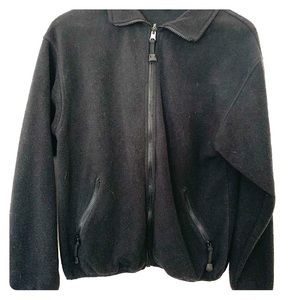 Black zippered Fleece White Sierra Jacket
